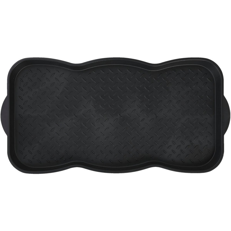 15x30 Black Recycled Plastic Contoured Boot Tray
