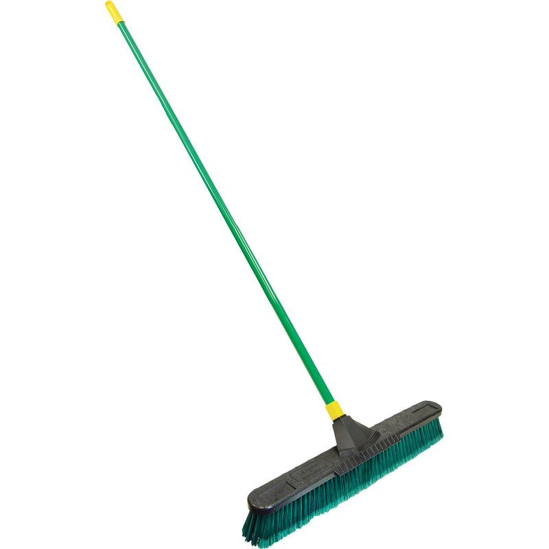 Quickie Bulldozer 24 In. Multi-Surface Push Broom with Scraper