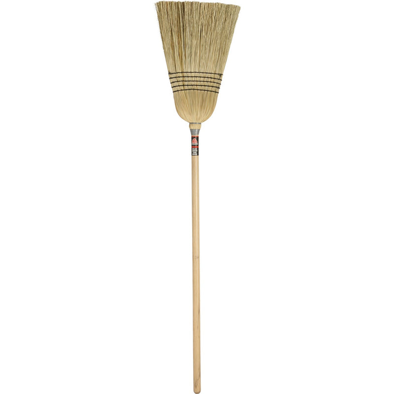 Nexstep 14 In. W. x 59 In. Lacquered Wood Handle Commercial Janitor Corn Broom