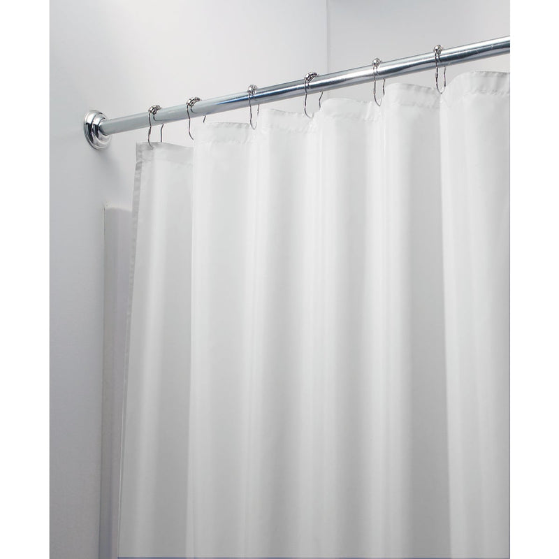 iDesign 72 In. x 72 In. White Polyester Shower Curtain Liner