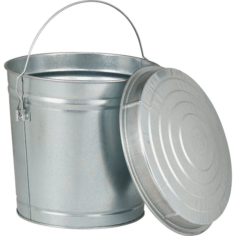 Behrens 10 Gal.  Galvanized Locking Lid Trash Can with Lid