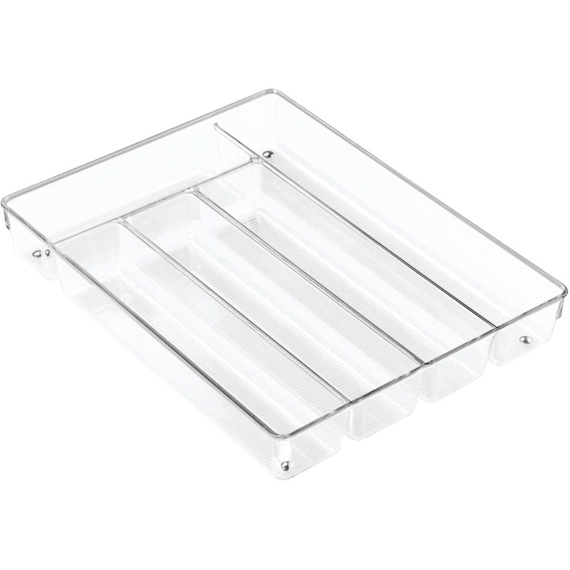 iDesign Linus 10.75 In. W. x 13.75 In. L. x 2 In. D. Clear Cutlery Tray