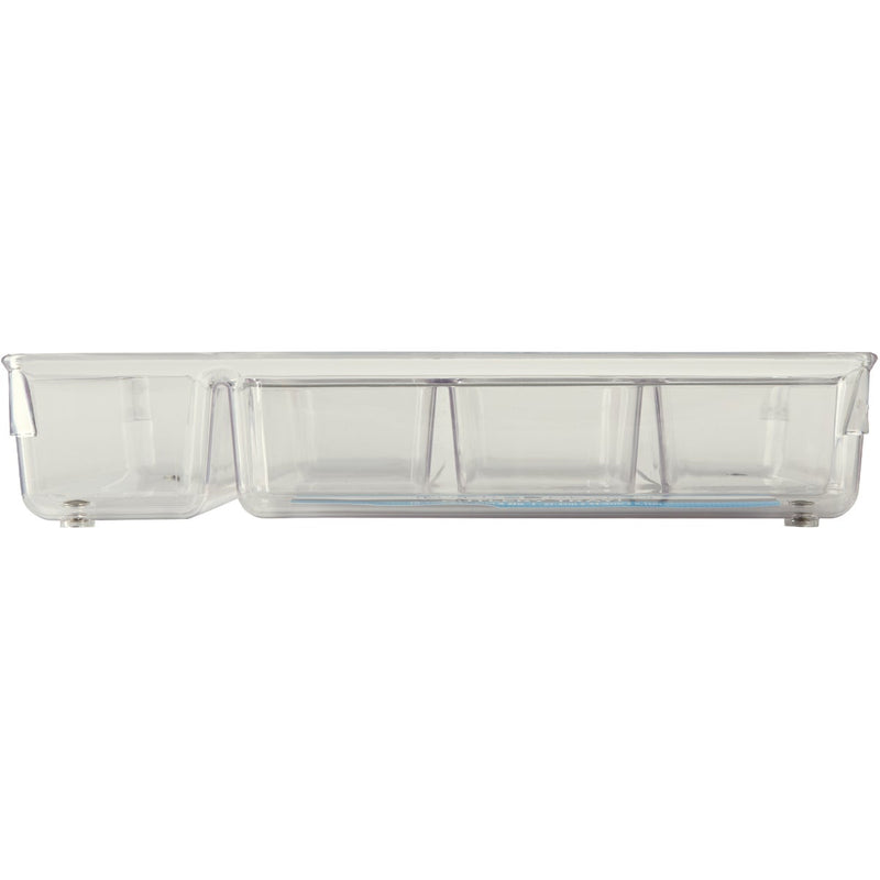 iDesign Linus 10.75 In. W. x 13.75 In. L. x 2 In. D. Clear Cutlery Tray