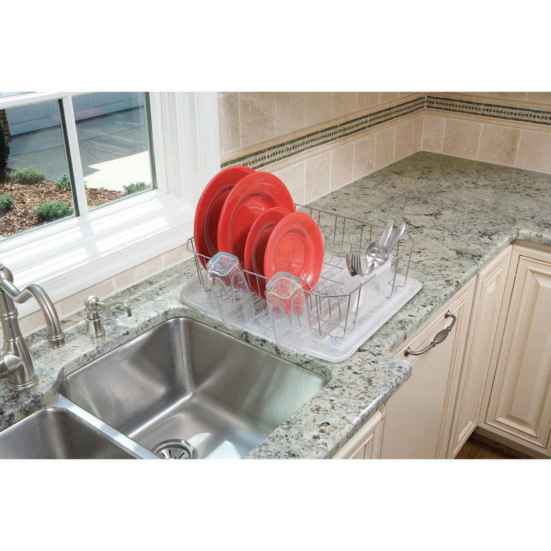 Rubbermaid 13.81 In. x 17.62 In. Chrome Wire Sink Dish Drainer