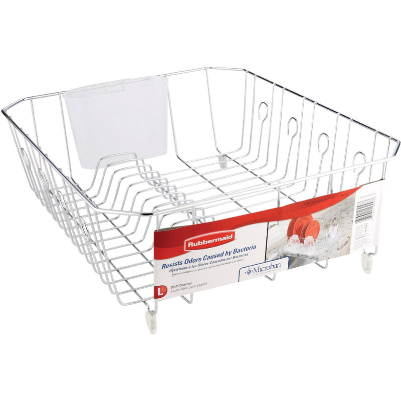 Rubbermaid 13.81 In. x 17.62 In. Chrome Wire Sink Dish Drainer