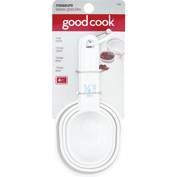 Goodcook White Plastic Measuring Cup Set (4-Piece)