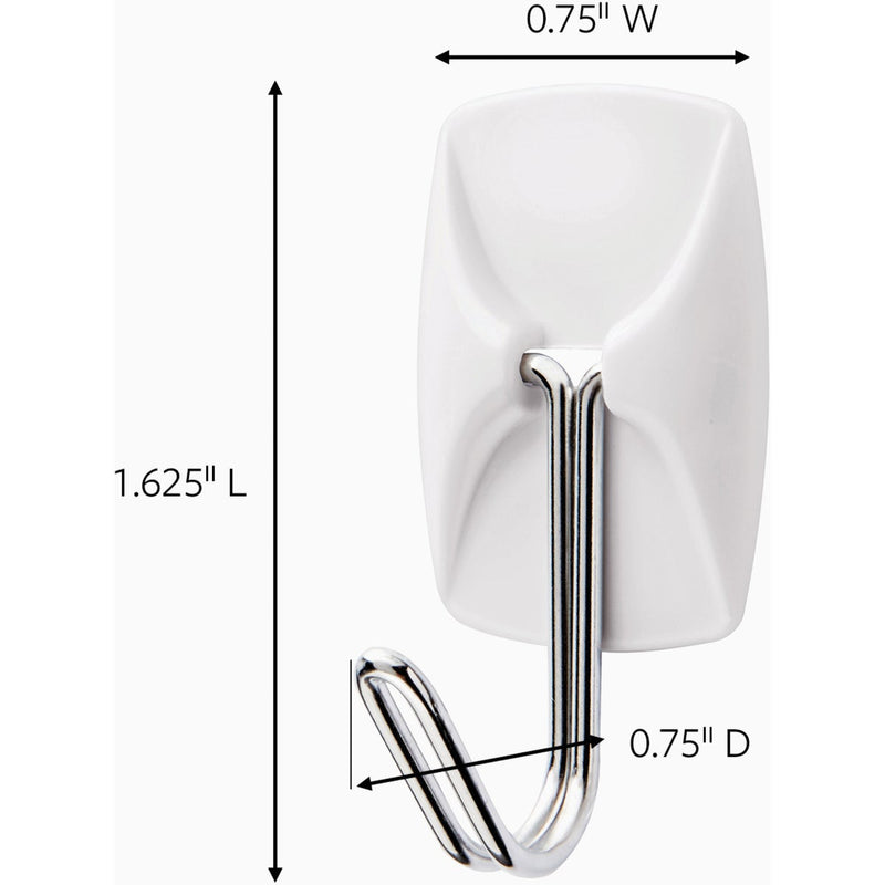 Command Small Wire Hooks, 3 Hooks, 4 Strips