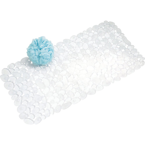 iDesign Pebblz 13.5 In. x 26 In. Clear Bath Mat