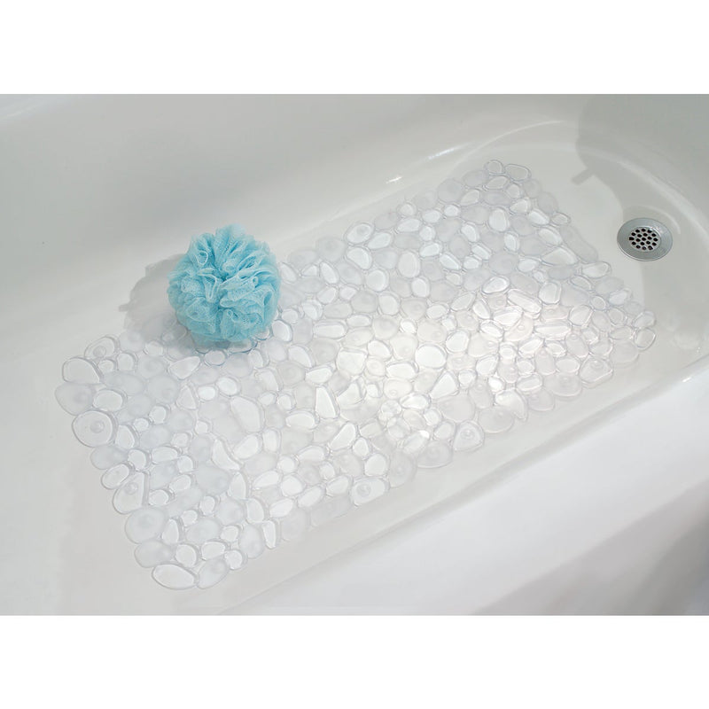 iDesign Pebblz 13.5 In. x 26 In. Clear Bath Mat