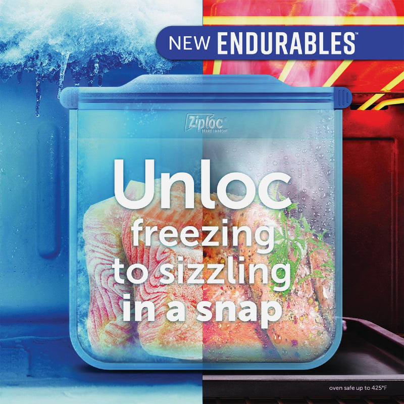 Ziploc Endurables 4-Cup Medium Pouch Food Storage