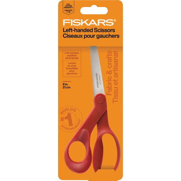 Fiskars 8 In. Left-Handed Multipurpose Stainless Steel Scissors