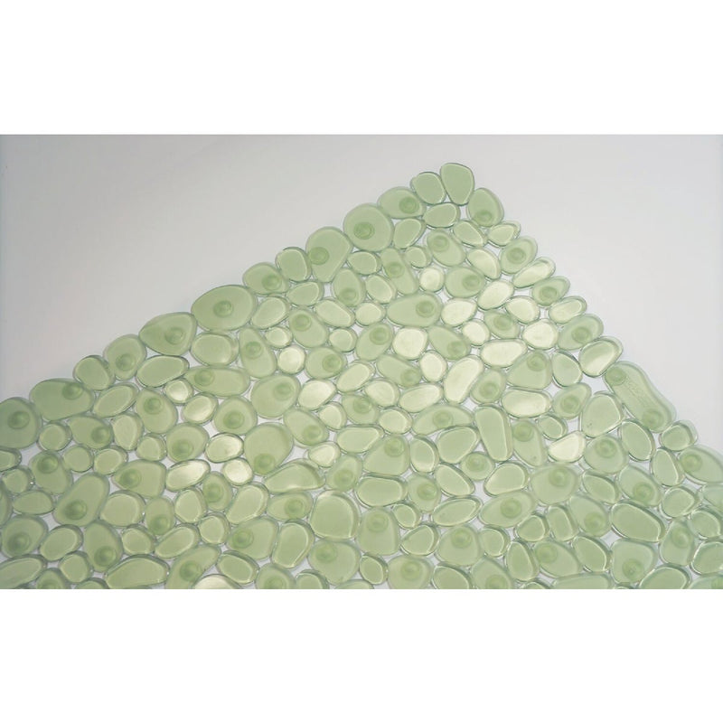 iDesign Pebblz 13.5 In. x 26 In. Green Bath Mat