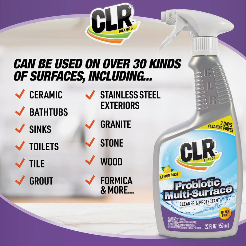 CLR 22 Oz. Lemon Mist Probiotic Multi-Surface Cleaner