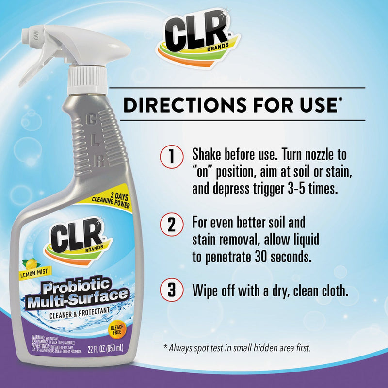 CLR 22 Oz. Lemon Mist Probiotic Multi-Surface Cleaner