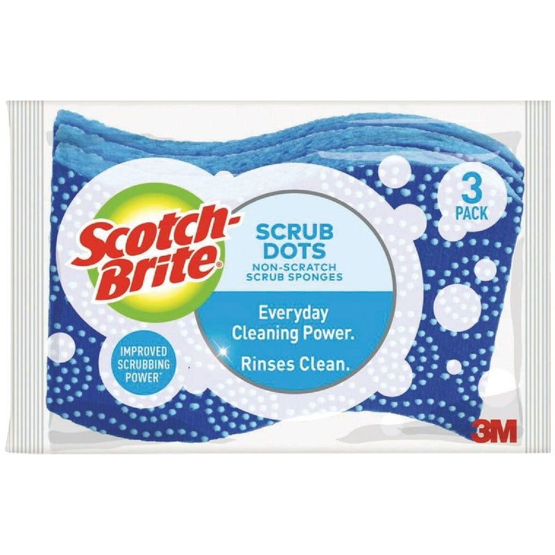 Scotch-Brite Stay Fresh Non-Scratch Scrub Dots Sponge (3-Pack)