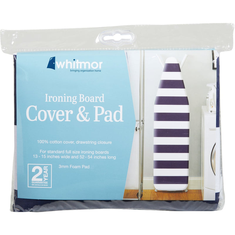 Whitmor Standard Ironing Board Cover/Pad - Stripe Navy