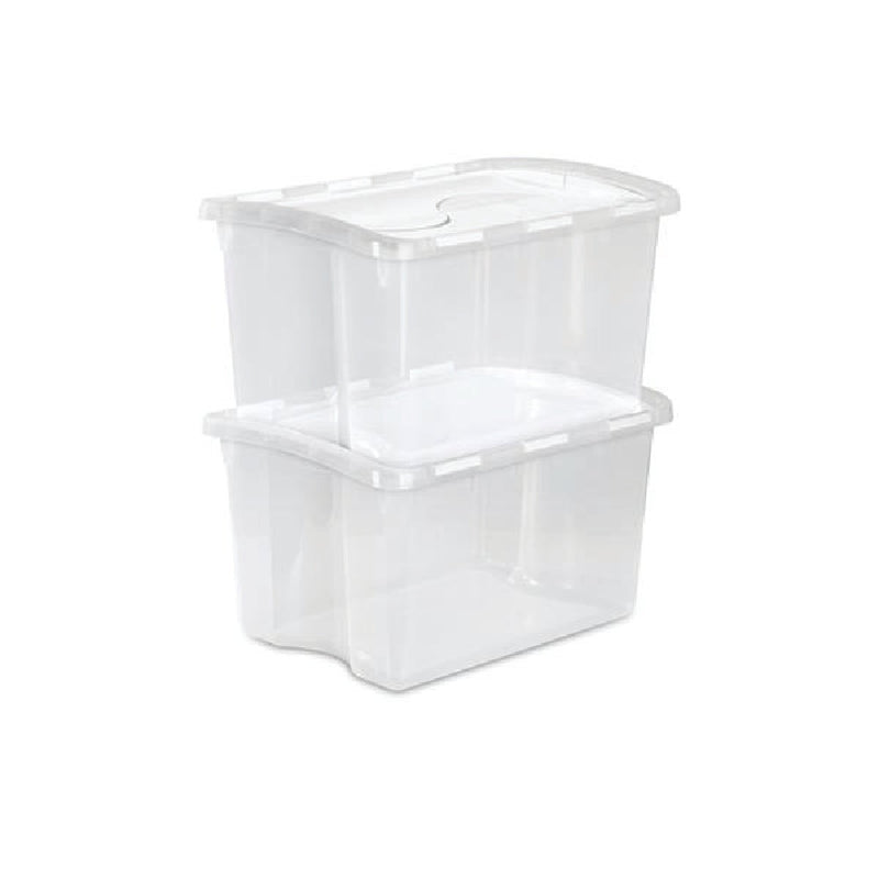 Sterilite 48 Qt. Clear Hinged Lid Storage Tote