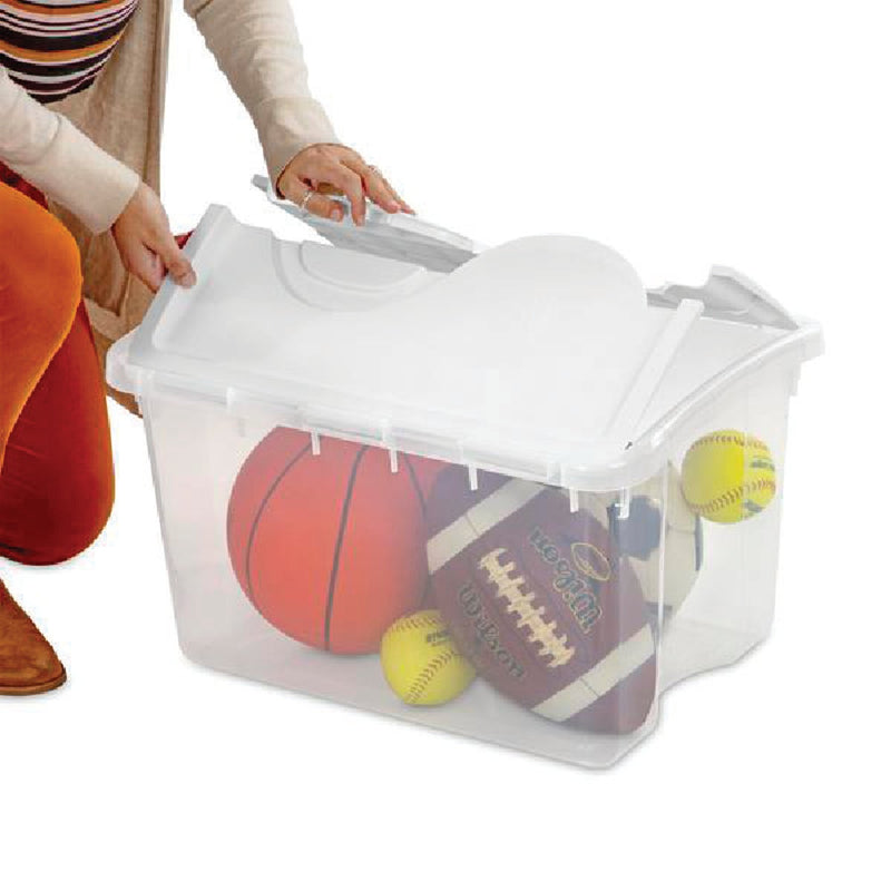 Sterilite 48 Qt. Clear Hinged Lid Storage Tote