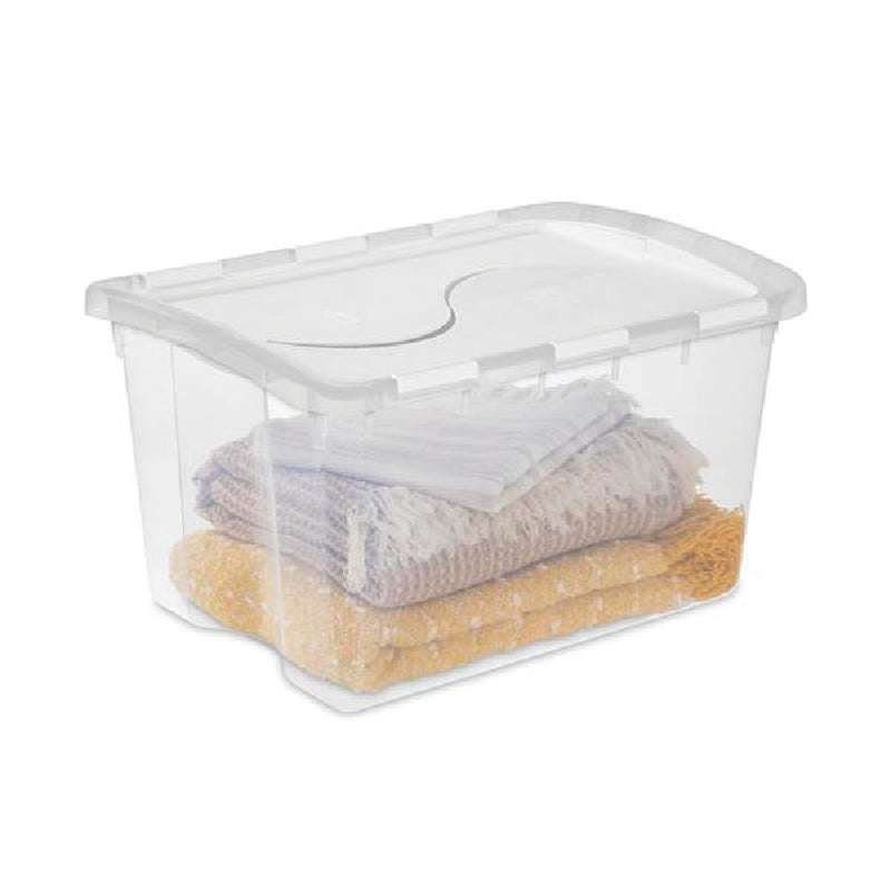 Sterilite 48 Qt. Clear Hinged Lid Storage Tote