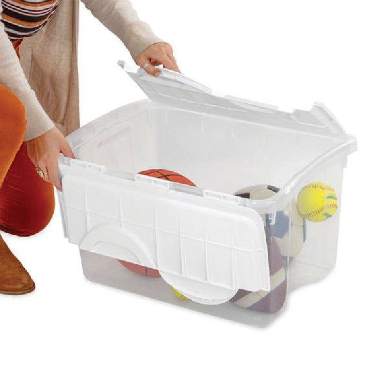 Sterilite 48 Qt. Clear Hinged Lid Storage Tote