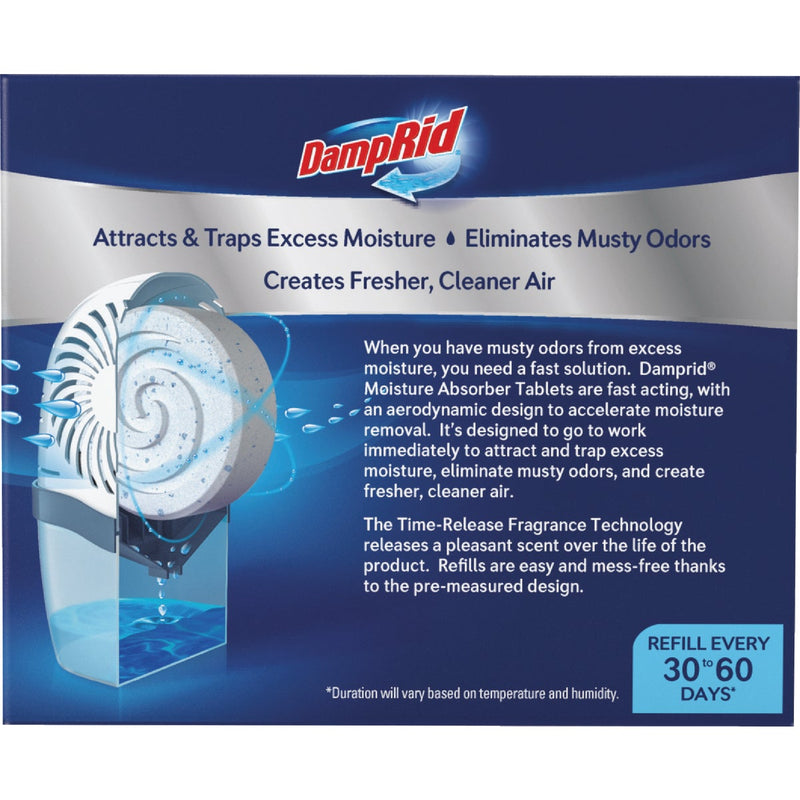 DampRid Moisture Absorber Drop-In Tablet Refill Pack, Fresh Scent, 15.8 Oz. (2-Pack)