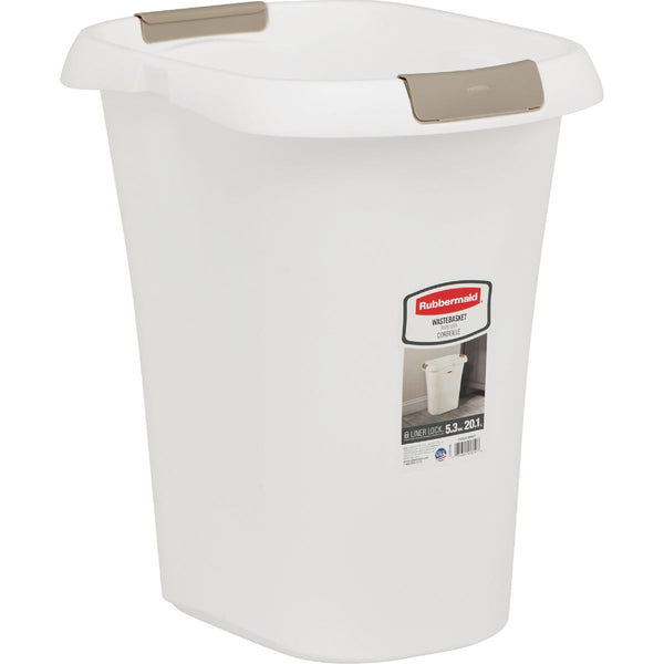 Rubbermaid 5.25 Gal. White Wastebasket