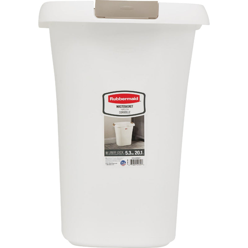 Rubbermaid 5.25 Gal. White Wastebasket