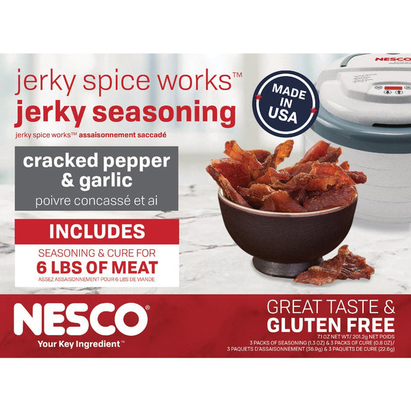 Nesco Cracked Pepper & Garlic Jerky Seasoning, 6 Lb. Yield