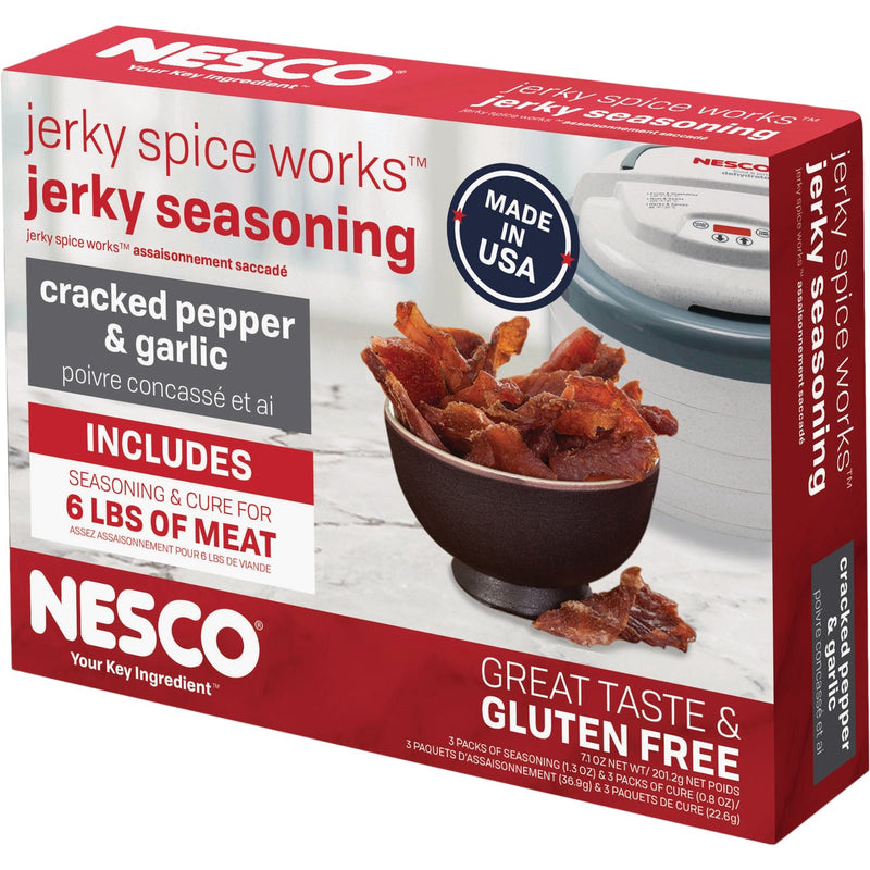 Nesco Cracked Pepper & Garlic Jerky Seasoning, 6 Lb. Yield