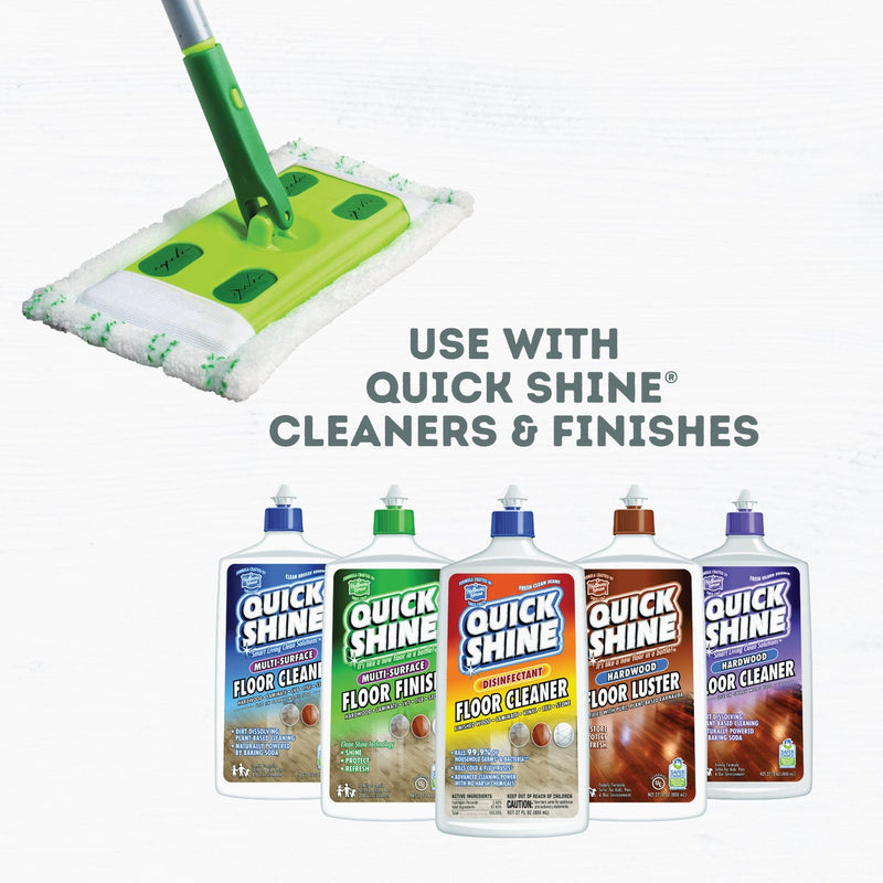 Quick Shine Hard Surface Floor Mop with Microfiber Pad Kit