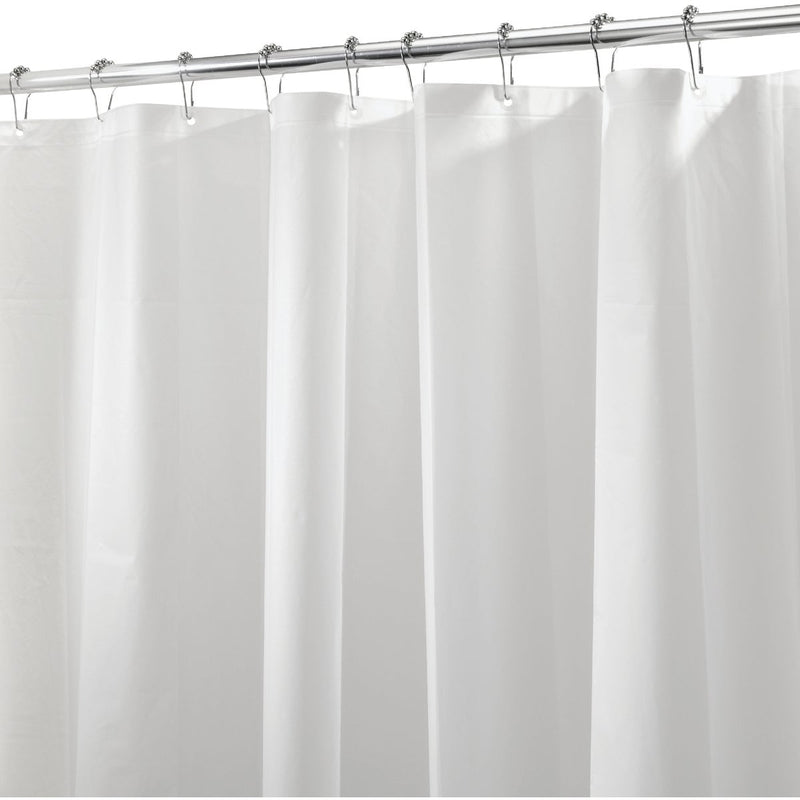 iDesign 72 In. x 72 In. White PEVA Shower Curtain Liner