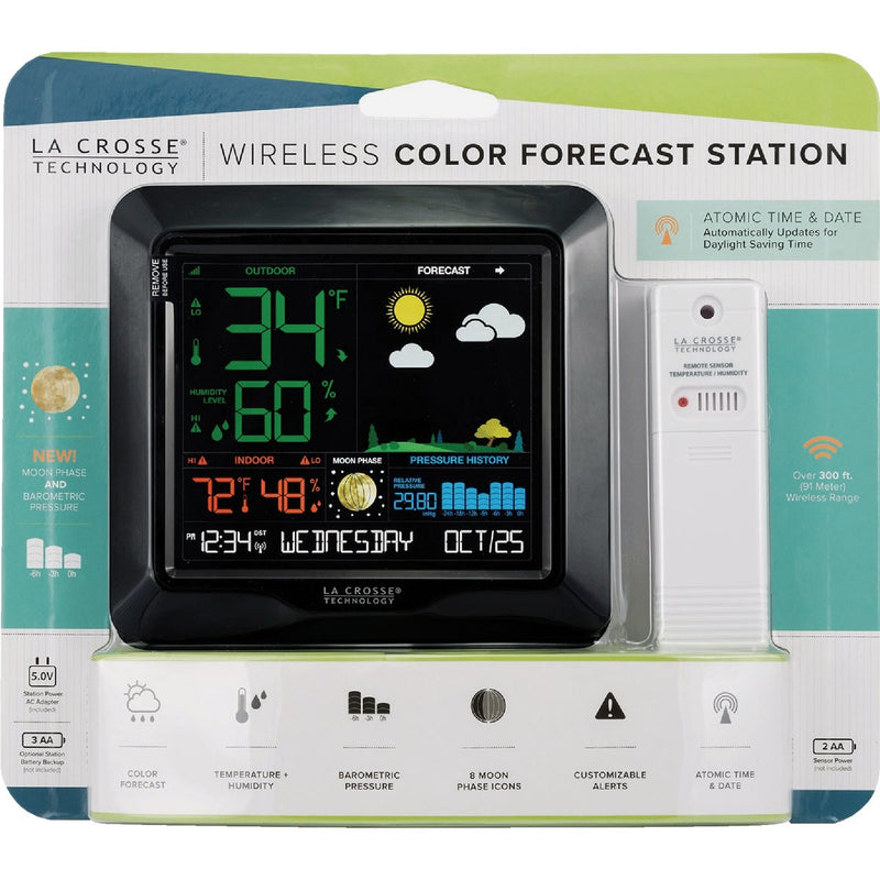 La Crosse Technology Wireless Color Weather Station with Backlight & Forecast