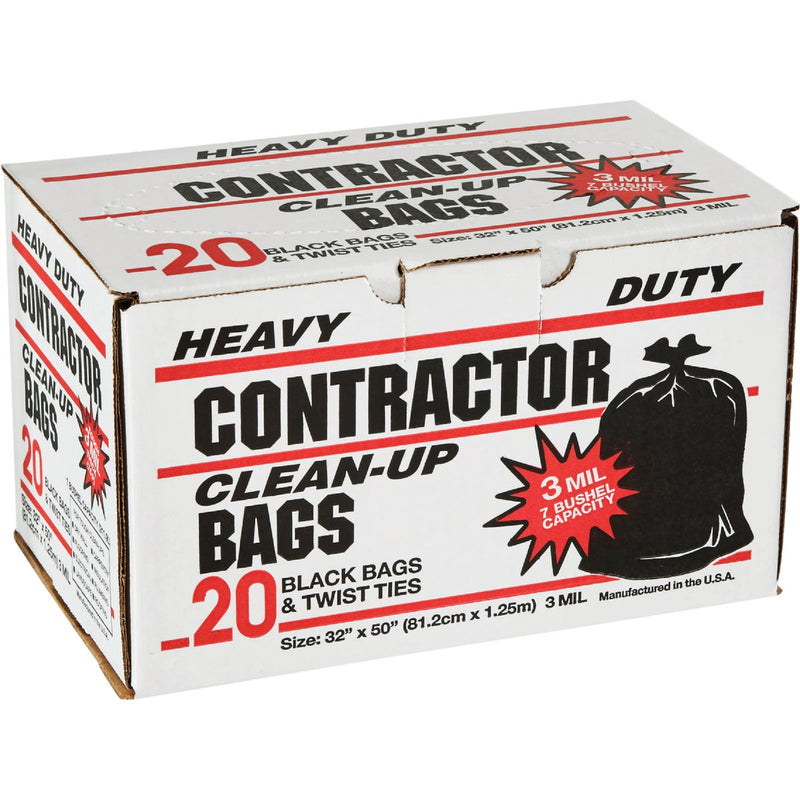 Primrose 7 Bu. Contractor Black Trash Bag (20-Count)