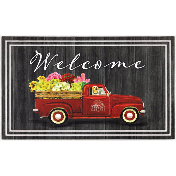 Apache Fashionables Welcome Flower Garden and Truck Door Mat