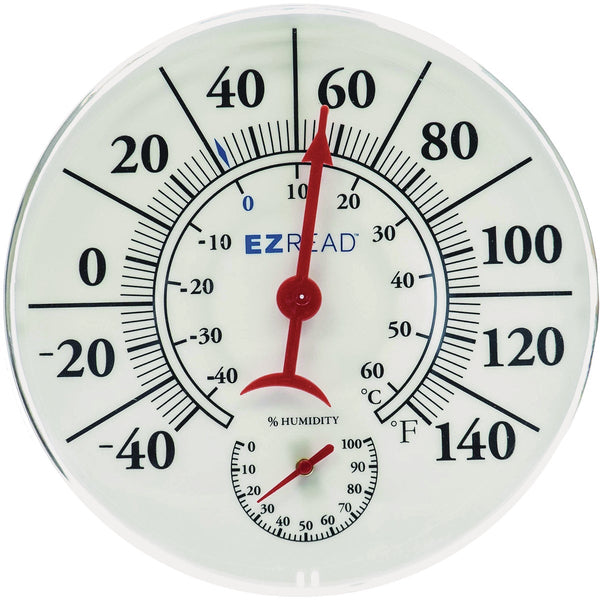 EZRead 8 In. Dial Thermometer with Hygrometer