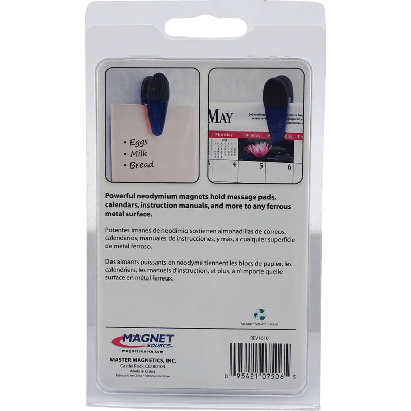 Master Magnetics 3-1/2 In. Blue Magnetic Clip (2-Pack)