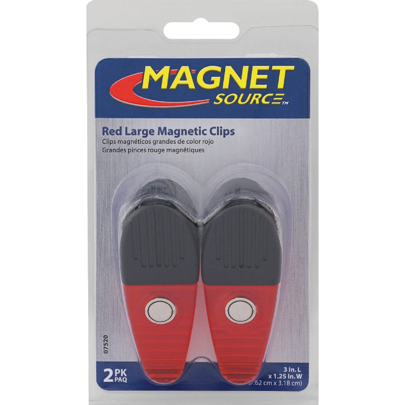 Master Magnetics 3-1/2 In. Red Magnetic Clip (2-Pack)