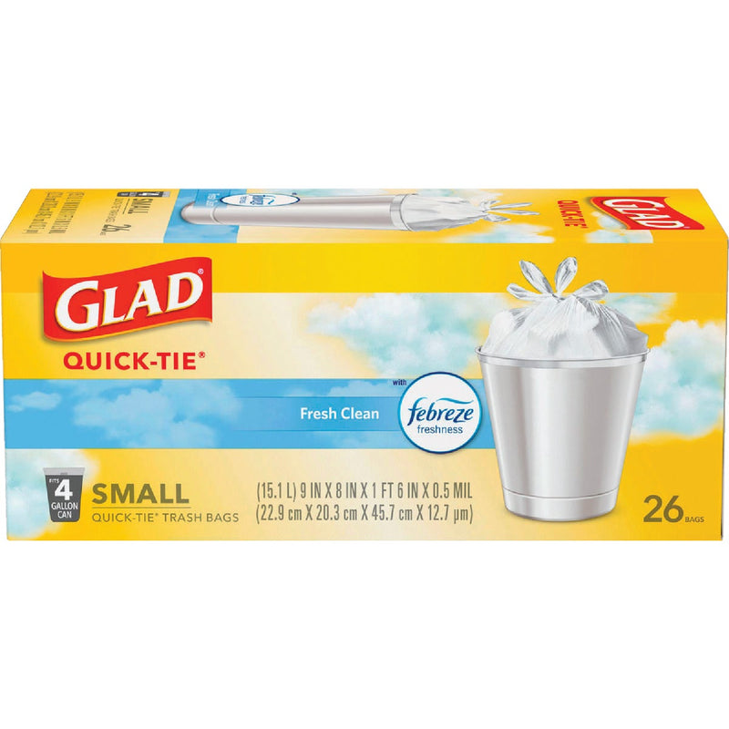 Glad 4 Gal. White Febreze Fresh OdorShield Small Trash Bag