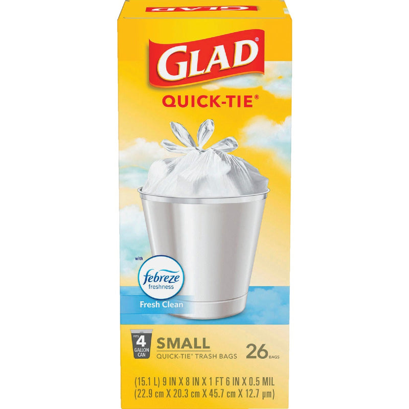 Glad 4 Gal. White Febreze Fresh OdorShield Small Trash Bag