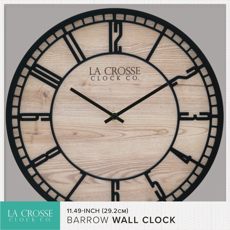 La Crosse Clock Co. 11.5 In. Barrow Wall Clock