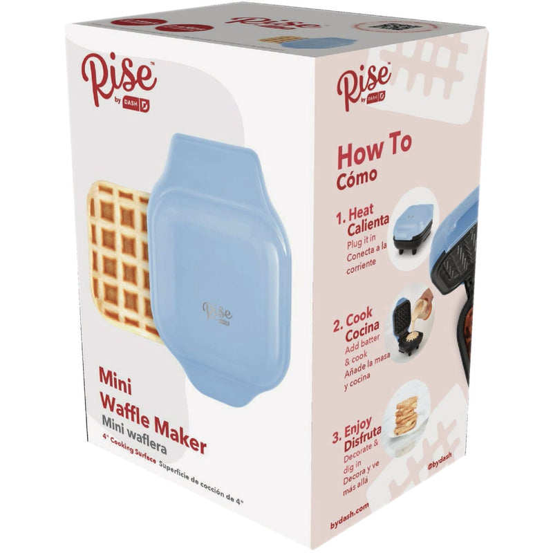 Rise by Dash 4 In. Light Blue Mini Waffle Maker