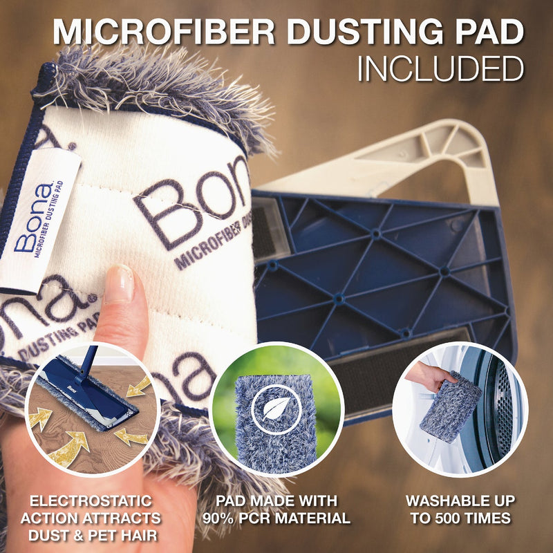 Bona 4 In. W. x 15 In. L. Microfiber Cleaning Pad Mop Refill with Dusting Pad (3-Count)