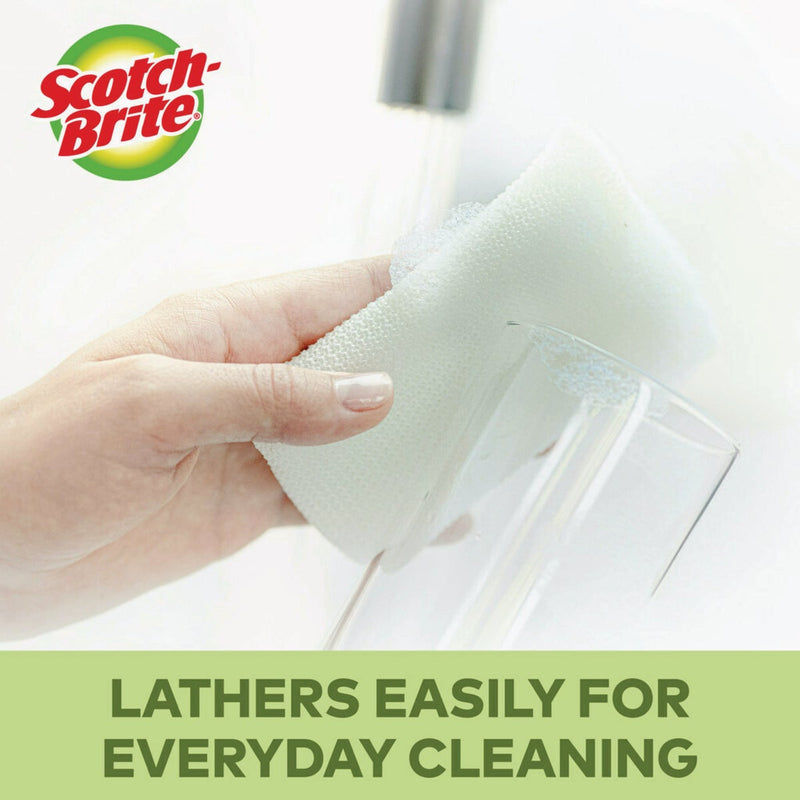 Scotch-Brite Greener Clean Non Scratch All Purpose Scrubbers, 2.6 In. x 4.1 In. x 0.7 In.