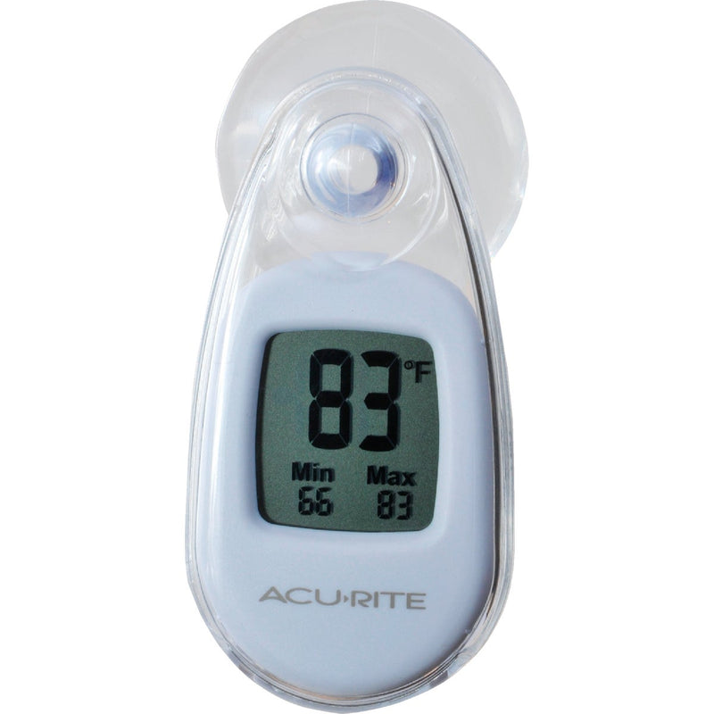 Acurite Digital -4 deg to 158 deg Fahrenheit White Window Thermometer