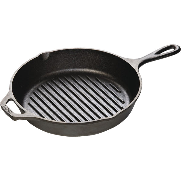 Lodge 10-1/4 In. Cast Iron Grill Pan Skillet