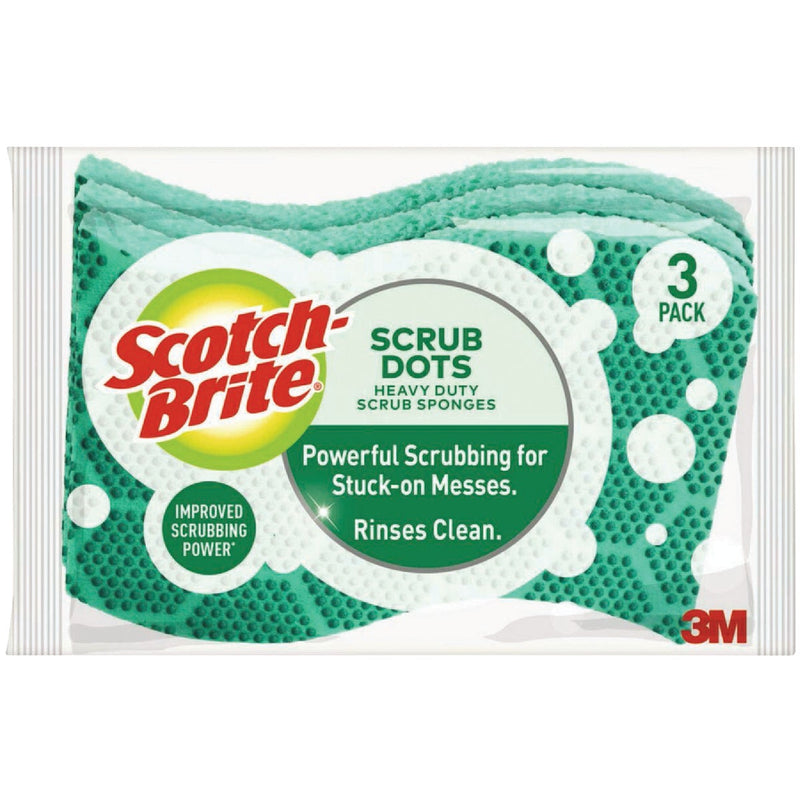 Scotch-Brite Stay Fresh Heavy Duty Scrub Dots Sponge (3-Pack)