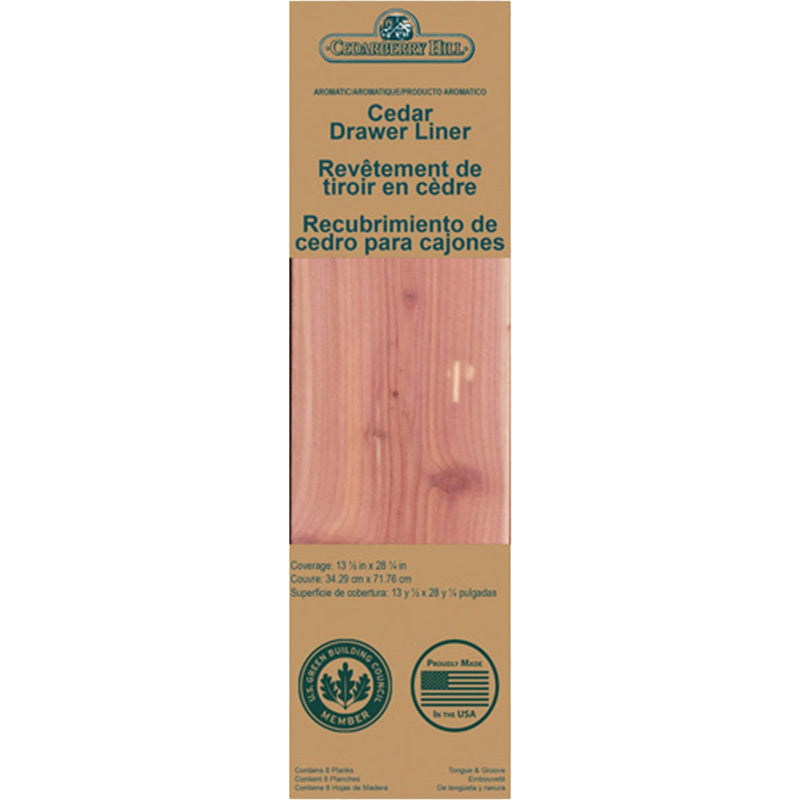 Cedarberry Hill 3.75 In. W. x 13.5 In. L. x .25 In. D. Red Cedar Drawer Liner (8 Count)