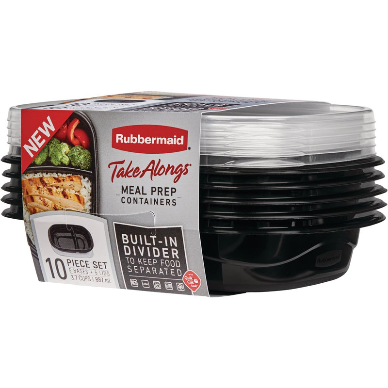 Rubbermaid TakeAlongs 3.7 Cup Meal Prep Containers with Lids (5-Pack)