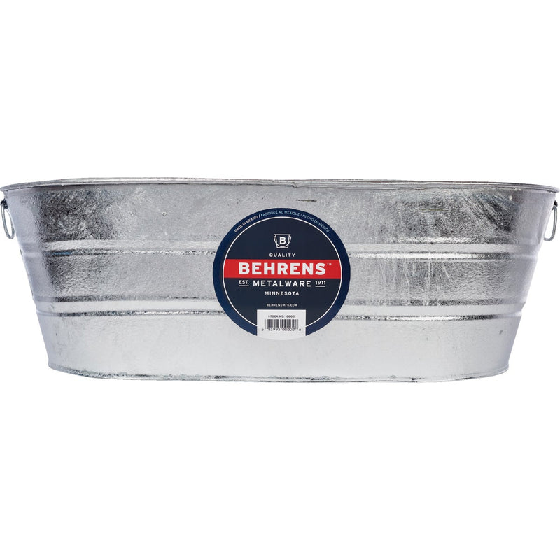 Behrens 16 Gal. Oval Round Hot-Dipped Utility Tub