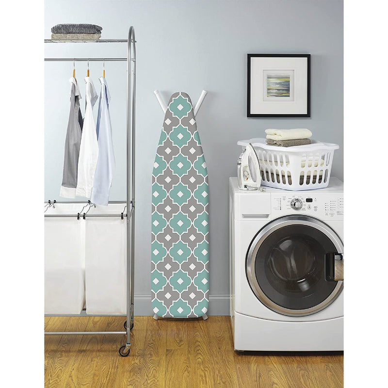 Whitmor Reversible Ironing Board Cover/Pad - Paragon Turquoise & Gray